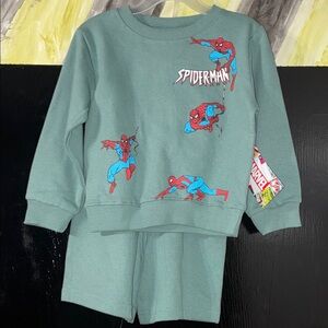 Marvel Kids Matching Set - Green with Red and Blue Spider-Man